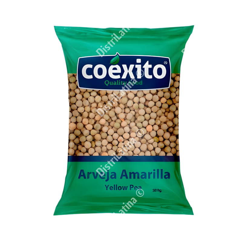 Paquete de Arveja Amarilla seca Coexito 500g para sopas