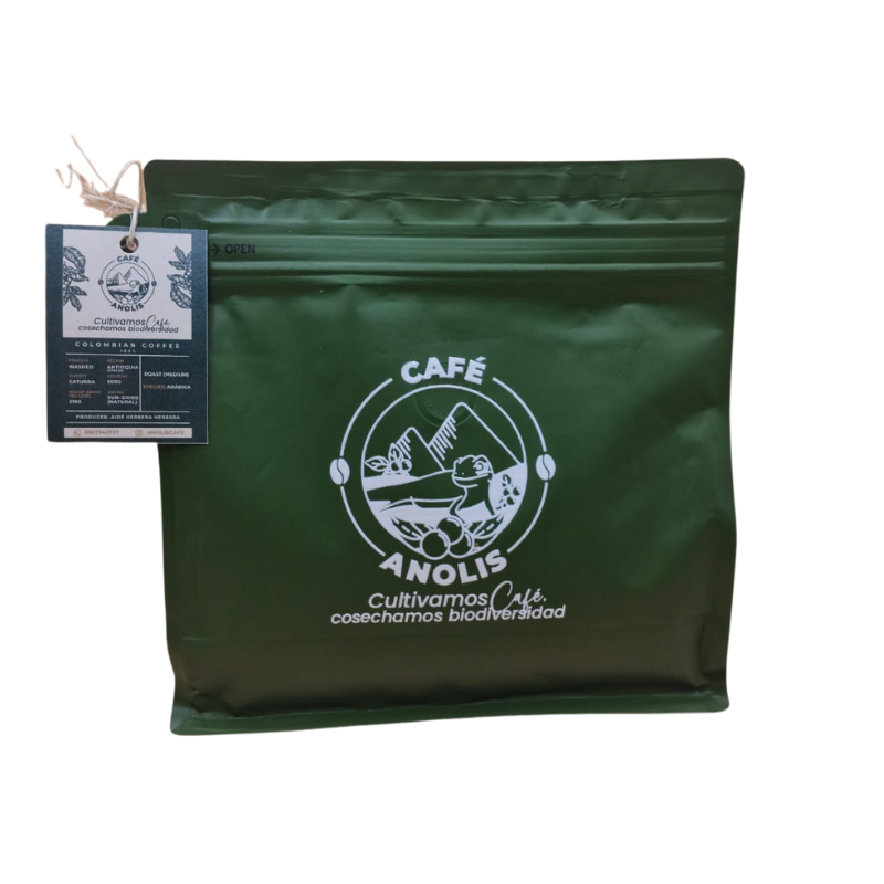 Paquete de Café Anolis Clásico variedad Caturra Lavado notas cítricas