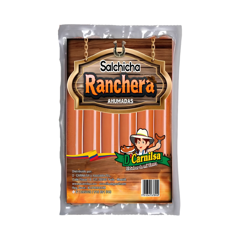 Salchicha Ranchera 400gr DCarnilsa | Comprar Online en Suiza | DistriLatina