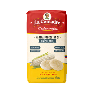Harina de Maiz Blanca 1kg La Comadre