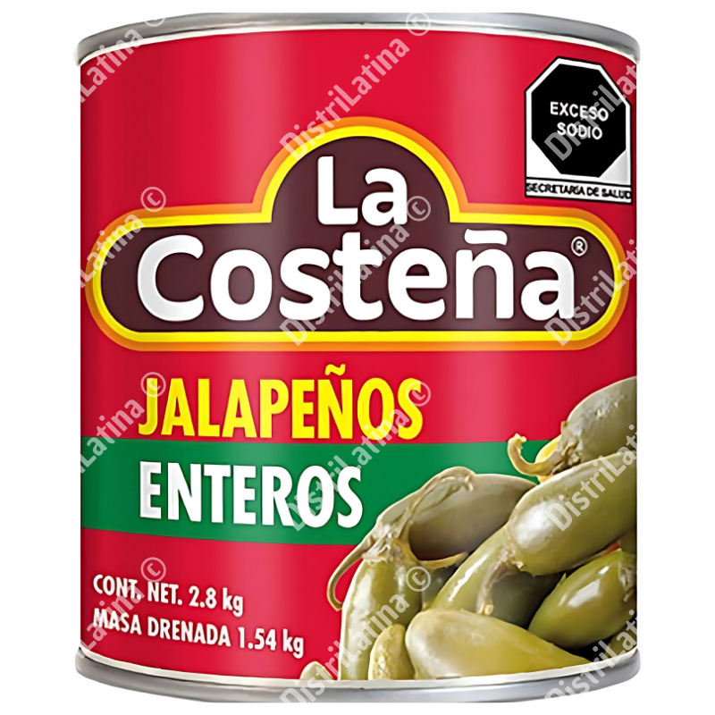 Jalapeños enteros 2,8 kgrs Jalapeños enteros 2,8 kgrs